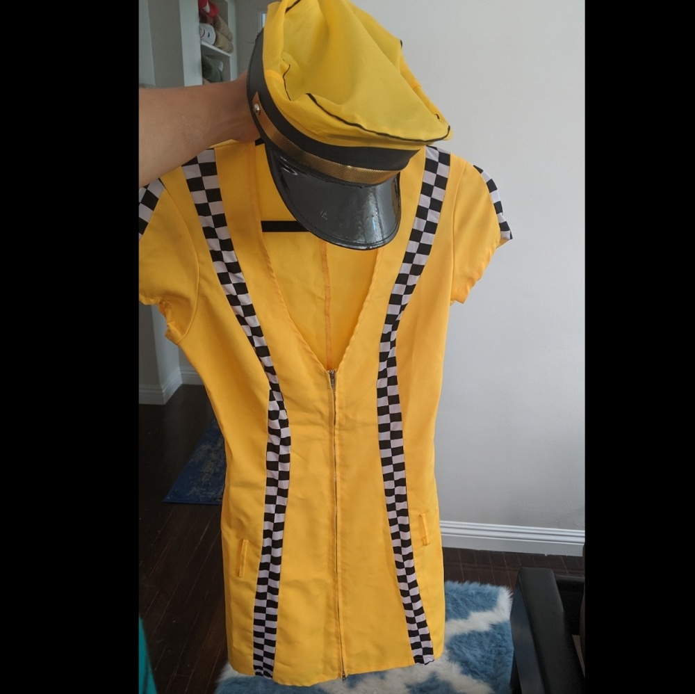 Small Sexy Yellow Taxi Driver Halloween Costume